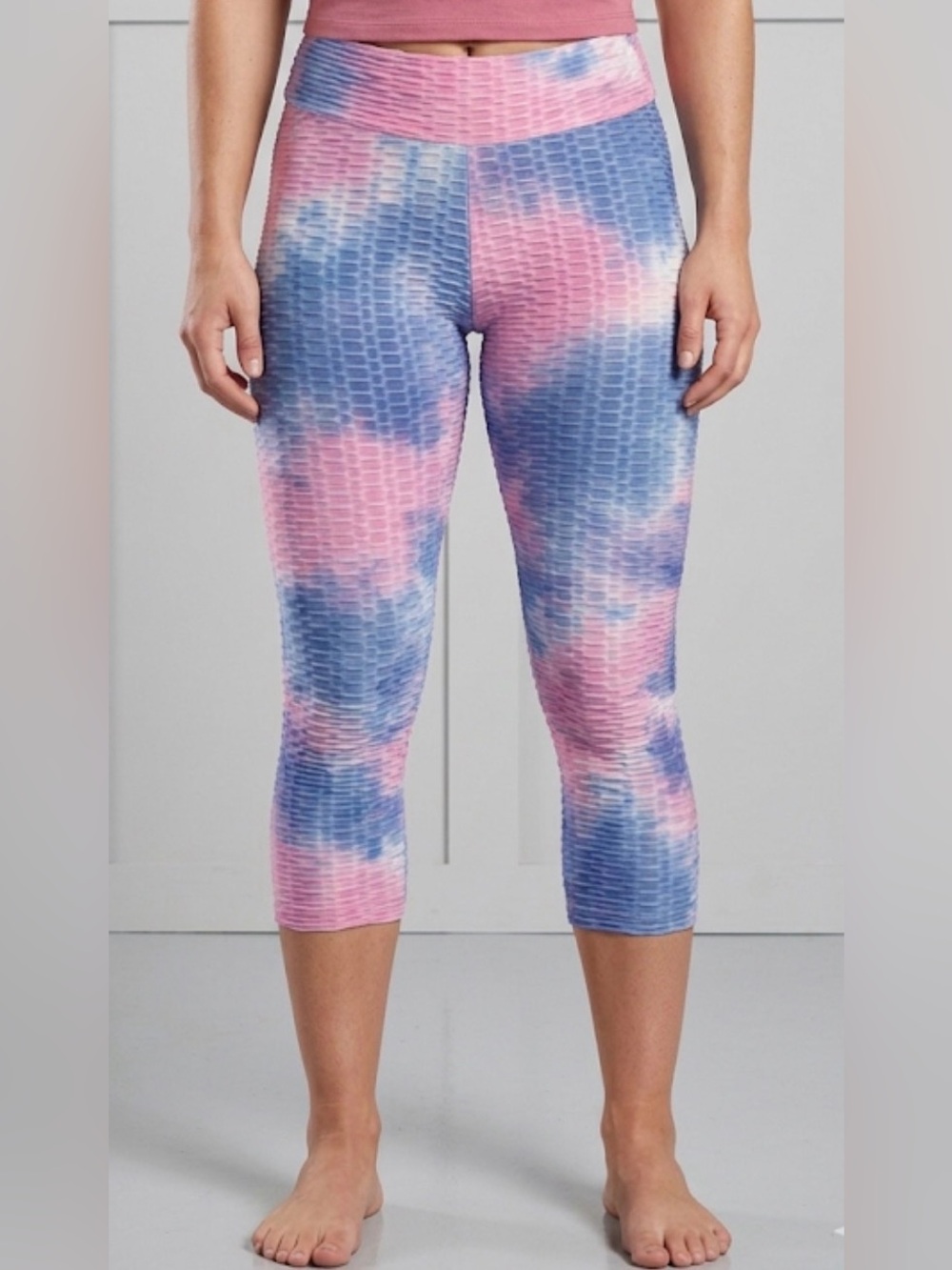 Ruched Capri Tie Dye Leggings